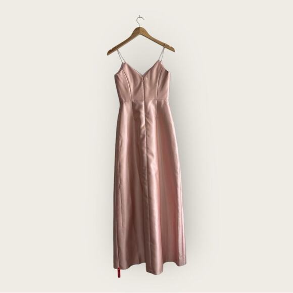 NWT | Alfred Sung | Sateen Twill Dress V-Neck w/ Pockets | Toasted Sugar | 2 - Picture 4 of 13